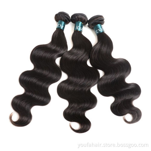 7A and 8A Virgin Indian Hair Bundles Body Wave Human Hair Extensions, 6A Virgin Indian Hair Weave Bundles With Frontal Closure
